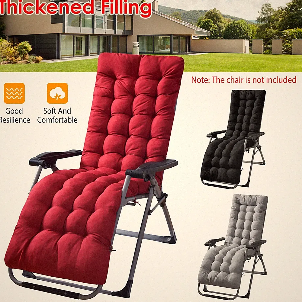 71x22" Chaise Lounger Cushion Recliner Rocking Chair Sofa Mat Deck Chair Cushion