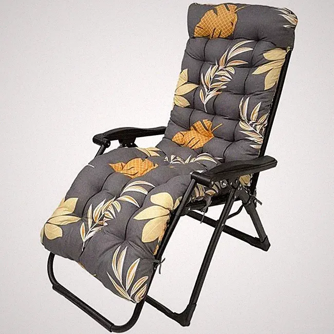 Fresh Fab Finds FFF-Grey-YellowLeaf-GPCT3220 67 x 22 in. Chaise Lounger Recli...