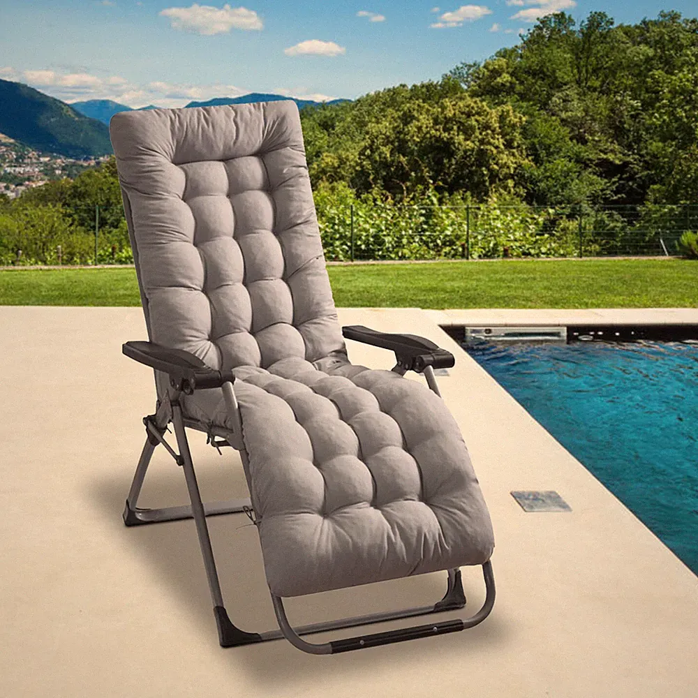 Lounge Chair Cushions 67" Chaise Lounger Outdoor Recliner Cushion Soft Sofa Mat