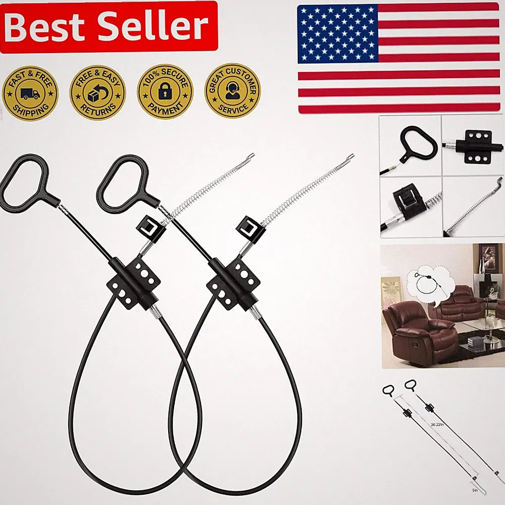 Sofa Recliner Cables - Durable 43-Inch Replacement with Universal D Ring Handle